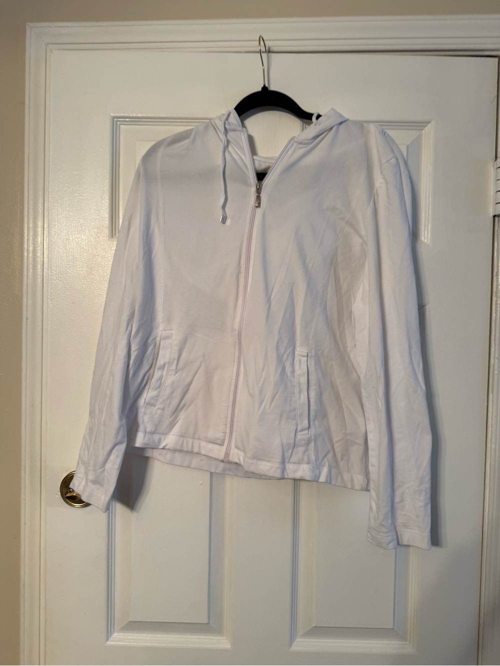 Danskin Now White Full-Zip Hooded Jacket